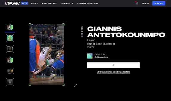2014 Top Shot Giannis Antetokounmpo Highlight (#001/275) - The Only NBA Top Shot Moment Of His 2013-14 Rookie Season